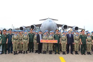 Soldiers with blue berets carry forward the legacy of peace with pride