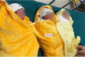 Rare cesarean delivery results in healthy triplet boys at Tuyen Hoa Hospital