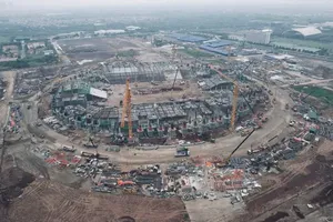 Massive 60,000-seat PVF stadium project speeds up construction in Hung Yen