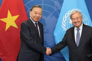 General Secretary, President To Lam meets UN Secretary-General Antonio Guterres