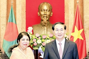 State President of Vietnam Tran Dai Quang and National Assembly Speaker of Bangladesh Shirin Ms. Sharmin Chaudhury