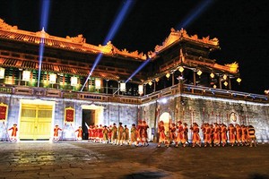 Hue Imperial Citadel at night (Photo: baothuathienhue.vn)