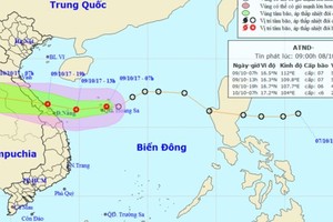Position of typhoon Khanun (Source: NHMFC)