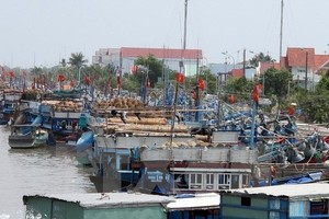 The tropical depression is moving towards the southern coast of the southernmost province of Ca Mau and is expected to directly affect coastal provinces from Ben Tre to Ca Mau and Kien Giang (Photo: VNA)