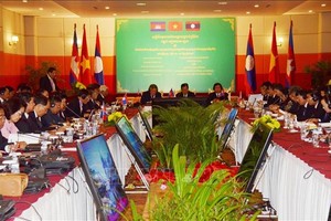 At the fifth conference of border provinces’ courts of Vietnam, Laos and Cambodia (Photo: VNA)