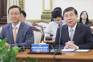 Chairman of the Ho Chi Minh City People’s Committtee Nguyen Thanh Phong at the working