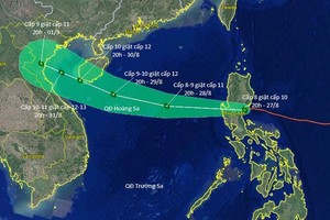 Typhoon Podul enters East Sea 