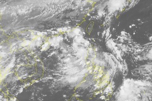 The National Hydrology Meteorology Forecast Center provided visible images of the newly-formed tropical depression (Photo: NHMF)