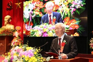 Party General Secretary and President Nguyen Phu Trong speaks at the event (Photo: VNA)