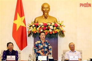 NA Chairwoman Nguyen Thi Kim Ngan at the closing session of the NA Standing Committee in Hà Nội on Tuesday. (Photo:VNA) 