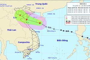 Path map of storm within the next 48 hours. (Photo: NCHMF)