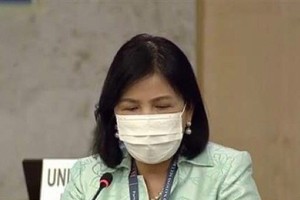 Ambassador Le Thi Tuyet Mai - Permanent Representative of Vietnam to the UN, the World Trade Organisation (WTO) and other international organisations in Geneva at a session of the UN Human Rights Council (Photo: VNA) 