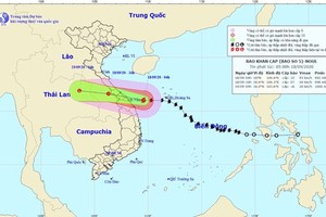 Path map of storm Noul on September 18