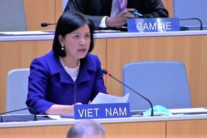 Vietnamese Ambassador Le Thi Tuyet Mai speaks at the opening session of the 61st series of meetings of the Assemblies of the Member States of WIPO on September 21 (Photo: VNA)