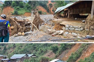 Phuoc Loc Commune chaos after storm, landside, flashflood
