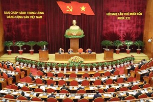 A view of the 14th session of the 12th Party Central Committee that opened in Hanoi on December 14 (Photo: VNA)