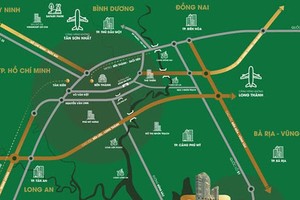 Traffic routes will directly connect to the Long Thanh international airport 