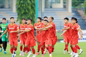 Vietnam's U22 football players gathered for AFC U-23 Asian Cup Qualifiers