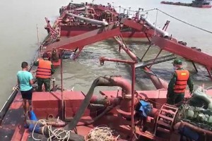 Additional illegal sand mining case detected in Can Gio sea