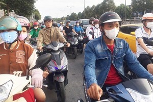 Partial congestion occurs on routes to HCMC after Tet holiday