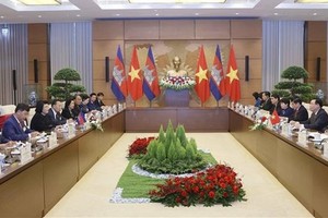 Vietnamese, Cambodian top legislators hold talks in Hanoi