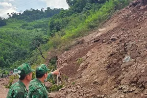 Landslide blocks access road to La Lay International Border Gate