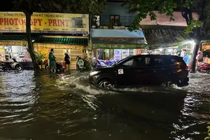 Downpour, high tide trigger widespread waterlogging in Ho Chi Minh City