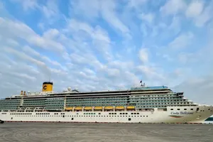5-star cruise ship Costa Deliziosa docks at Phu My Port, Ho Chi Minh City