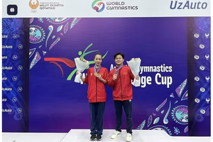 Vietnamese female gymnast wins vault gold at World Challenge Cup in Uzbekistan
