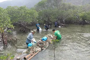Tourists, locals work together toward plastic-free island