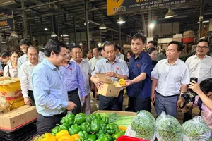 Authorities inspect food safety management at Binh Dien Wholesale Market