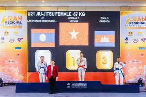 Vietnam jujitsu team wins 21 golds on opening day of Asian Championships 2026