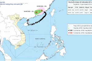 Typhoon No. 5 moves inland, no longer threatens Vietnam