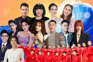 Các ca sĩ tham gia trong chương trình ca nhạc "Thay lời muốn nói" chủ đề "Thì thầm biển hát".