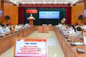 Các đại biểu tham dự hội nghị tổng kết thi đua 200 ngày của Đảng ủy Khối Dân - Chính - Đảng TPHCM. Ảnh: THU HƯỜNG