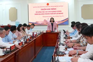 Phiên giải trình về công tác cải cách hành chính trên địa bàn TPHCM do Thường trực HĐND TPHCM tổ chức