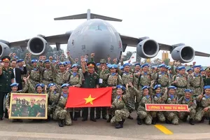 Bệnh viện Dã chiến cấp 2.1 đi làm nhiệm vụ gìn giữ hòa bình Liên hợp quốc tại Nam Sudan. Ảnh: HOÀNG HÙNG