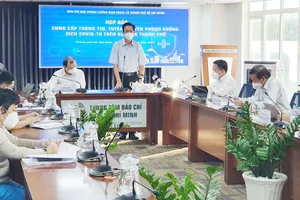  Phó Ban Chỉ đạo phòng chống dịch Covid-19 TPHCM Phạm Đức Hải thông tin tại buổi họp báo