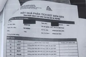 Phòng khám có dấu hiệu giả mạo giấy xét nghiệm tầm soát nguy cơ ung thư