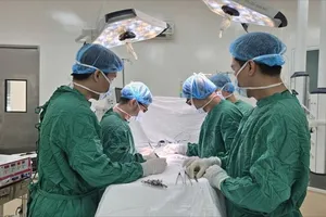 Các bác sĩ Bệnh viện Nhân dân 115 đang phẫu thuật cho người bệnh