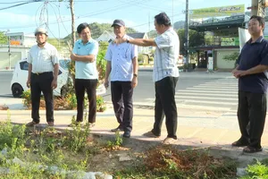 Đoàn khảo sát một khu đất công trên địa bàn xã Long Hải