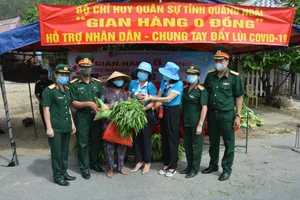Quảng Ngãi: “Gian hàng 0 đồng” thắm tình quân dân