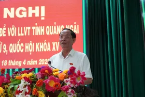 Thượng tướng Trần Quang Phương tiếp xúc cử tri chuyên đề với lực lượng vũ trang Quảng Ngãi