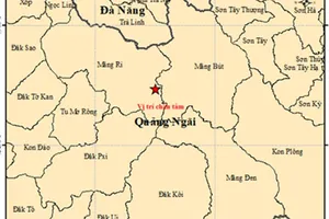 Động đất độ lớn 3.6 xảy ra Măng Ri, Quảng Ngãi