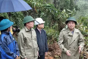 Chủ tịch UBND tỉnh Quảng Ngãi kiểm tra sạt lở trên tuyến Quốc lộ 24C