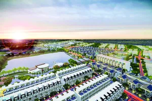 Phối cảnh hoàng hôn dự án khu dân cư Hamilton