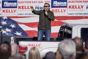 Thượng nghị sĩ đảng Cộng hòa Ted Cruz tại buổi nói chuyện ở Georgia, Mỹ, 2-1-2021. Ảnh: REUTERS