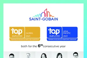 Năm thứ sáu Saint-Gobain được vinh danh giải thưởng Global Top Employer