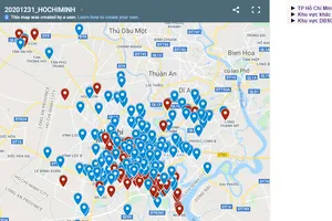“Bản đồ ngoại kiểm” tích hợp trên trang thông tin điện tử của Trung tâm Kiểm chuẩn Xét nghiệm TPHCM