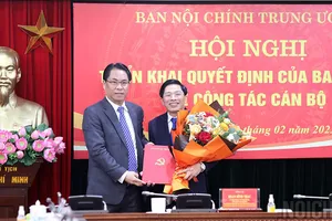 Ban Nội chính Trung ương có thêm Phó Trưởng ban